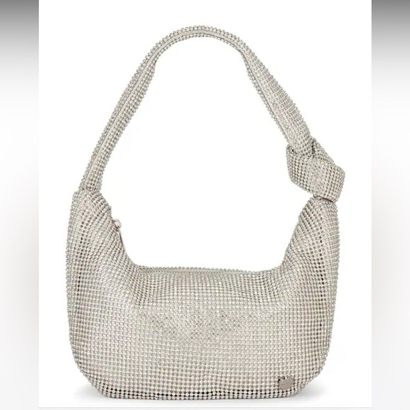 NEW! Jessica Soft Crystal Mesh Croissant Bag in Silver
olga berg revolve - Picture 1 of 4